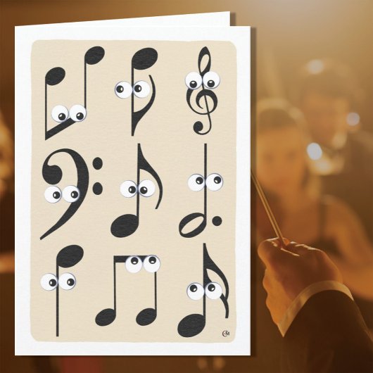 Muzieknoten tevreden pensionering van ons kaart