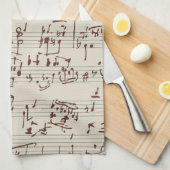 Muzieknoten Theedoek (Quarter Fold)