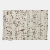 Muzieknoten Theedoek (Horizontaal)