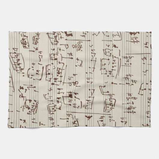 Muzieknoten Theedoek (Horizontaal)