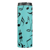 Muzieknoten thermische trommel met deksel | Bewerk Thermosbeker (Achterkant)