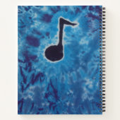 Muzieknoten Tie Dye Notitieboek (Achterkant)