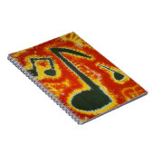 Muzieknoten Tie Dye Notitieboek (Rechterzijde)