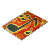 Muzieknoten Tie Dye Notitieboek (Linkerzijde)