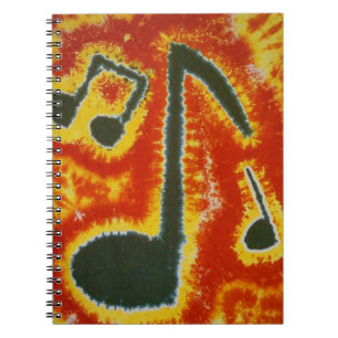 Muzieknoten Tie Dye Notitieboek