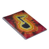 Muzieknoten Tie Dye Notitieboek (Rechterzijde)