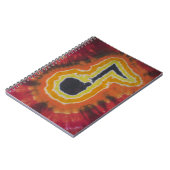 Muzieknoten Tie Dye Notitieboek (Linkerzijde)