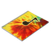 Muzieknoten Tie Dye notitieboek (Linkerzijde)