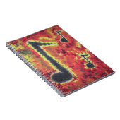 Muzieknoten Tie Dye Notitieboek (Rechterzijde)