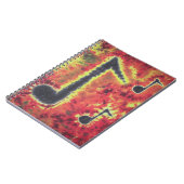 Muzieknoten Tie Dye Notitieboek (Linkerzijde)