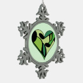 Muzieknoten Tin Sneeuwvlok Ornament (Links)