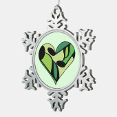 Muzieknoten Tin Sneeuwvlok Ornament (Rechts)