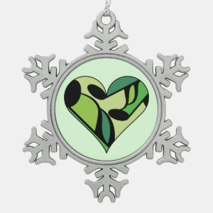 Muzieknoten Tin Sneeuwvlok Ornament