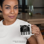 Muzieknoten Toetsenbord Monogram Naam Aangepaste k Koffiemok