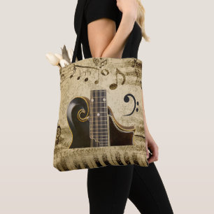 Muzieknoten-toetsenbordgitaar Tote Bag