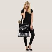 Muzieknoten Toetsenbordnaam Monogram Aangepaste kl Tote Bag (Op model)