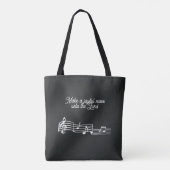 Muzieknoten Tote Bag (Achterkant)