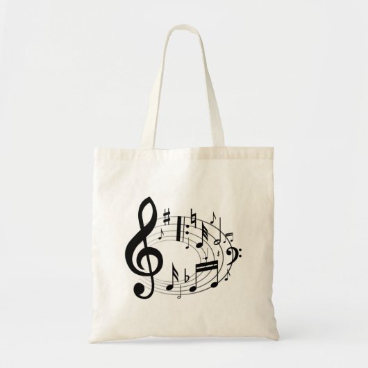 Muzieknoten Tote Bag (Voorkant)
