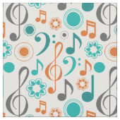 Muzieknoten Treble Bass Clef Band Orchestra Stof (Close Up)