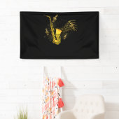 Muzieknoten Treble Clef Saxophonist Jazz Musician Spandoek (Insitu)