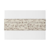 Muzieknoten Uitnodigingen Wikkel (Achterkant Voorbeeld)