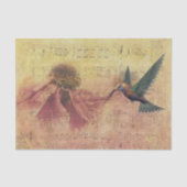 Muzieknoten van bloem en mensvogel tissuepapier (Voorkant)