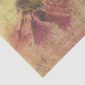 Muzieknoten van bloem en mensvogel tissuepapier (Detail)