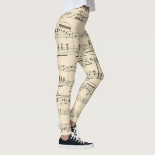 muzieknoten van de heup leggings