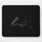 Muzieknoten van de microfoon Karaoke Singing Mic G Muismat (Voorkant)