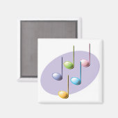 muzieknoten van de pastelglans magneet (Voorkant / Achterkant)