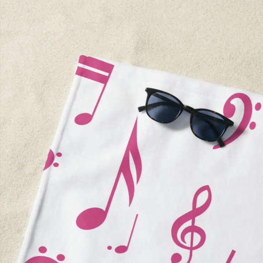 Muzieknoten van de Schoonvormende Golf in Roze en  Strandlaken (In situ)