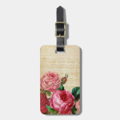  Muzieknoten van de Stijl met Rustic Flowers Bagagelabel (Voorkant verticaal)