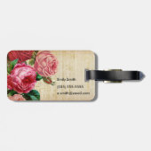  Muzieknoten van de Stijl met Rustic Flowers Bagagelabel (Achterkant horizontaal)