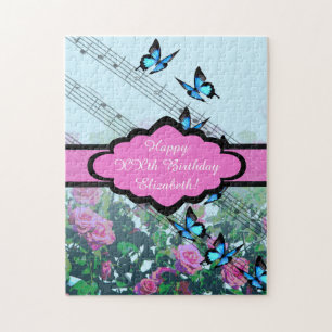 Muzieknoten van de  van de tuin van het Roos van d Legpuzzel