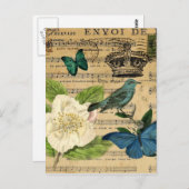 Muzieknoten van  kroon briefkaart (Voorkant / Achterkant)