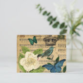 Muzieknoten van  kroon briefkaart (Staand voorkant)