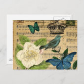 Muzieknoten van  kroon briefkaart (Voorkant / Achterkant)