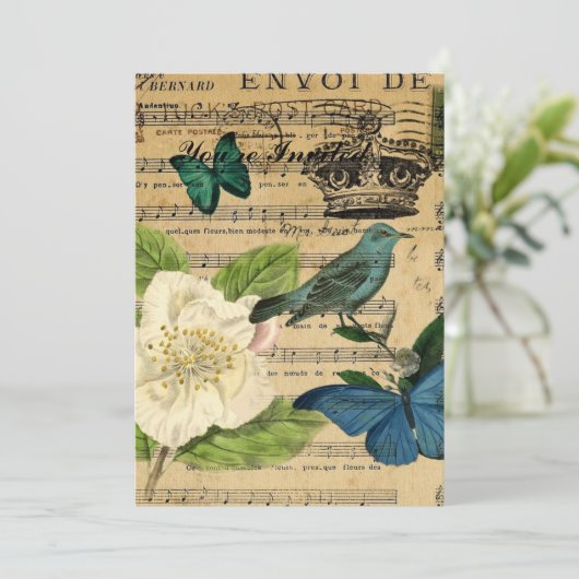 muzieknoten van  kroon kaart (Staand voorkant)