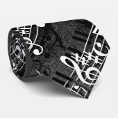 Muzieknoten van muzikanten stropdas (Opgerold)