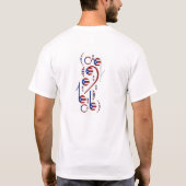 Muzieknoten van Puerto Rico T-shirt (Achterkant)