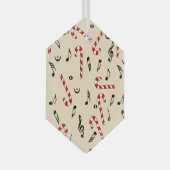 Muzieknoten van snoepsuikerriet glas ornament (Voorkant Rechts)