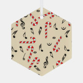 Muzieknoten van snoepsuikerriet glas ornament (Achterkant)