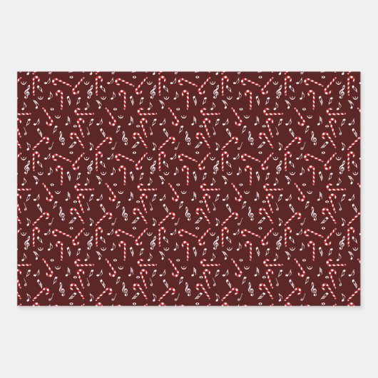 Muzieknoten van snoepsuikerriet inpakpapier vel (Voorkant)