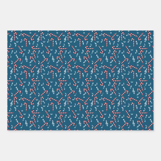 Muzieknoten van snoepsuikerriet inpakpapier vel (Voorkant 3)