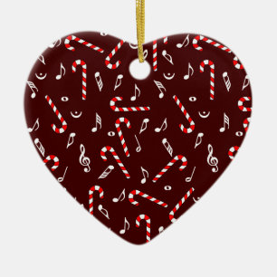 Muzieknoten van snoepsuikerriet keramisch ornament