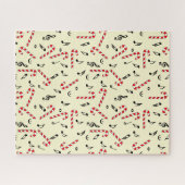 Muzieknoten van snoepsuikerriet legpuzzel (Horizontaal)