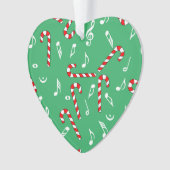 Muzieknoten van snoepsuikerriet ornament (voorkant)