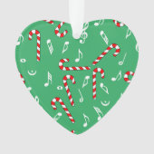 Muzieknoten van snoepsuikerriet ornament (voorkant)