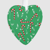 Muzieknoten van snoepsuikerriet ornament (voorkant)