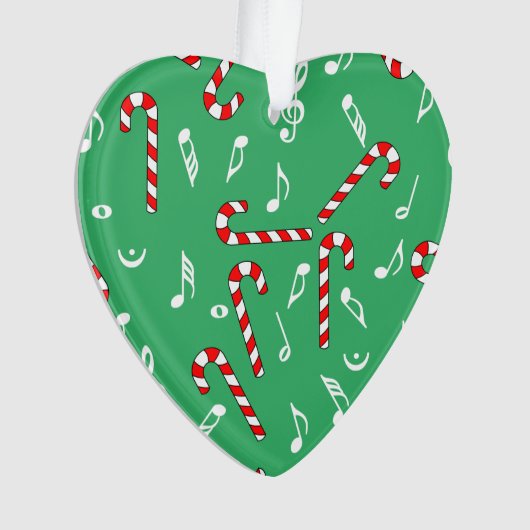 Muzieknoten van snoepsuikerriet ornament (voorkant)